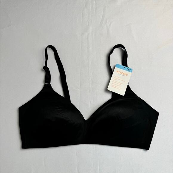 Warners Black Wireless Bra Size 36C 'No Side Effects' - Picture 1 of 8